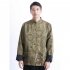 Tang suit For Men Chinese Traditional Satin Hanfu Tops Long Sleeves Cardigan Single breasted Performance Jacket black and gold XXXL