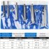 Tap Extractor 6Pcs M4 M12 Screw Tap Extractor Set Steel Stripped Screw Remover Broken Head Taps Remover Screw Extractor Set 6PC   1  6    