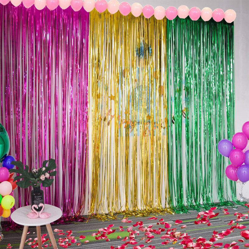 Tassel Curtain for Photography Background Birthday Party Decoration