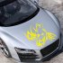 Tattoo Wolf Car Motorcycle Body Stickers Vinyl Car Styling Decal Accessories yellow