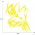 Tattoo Wolf Car Motorcycle Body Stickers Vinyl Car Styling Decal Accessories yellow