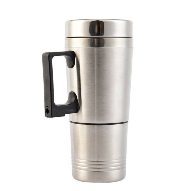 Cup Electric Kettle Steel Stainless Heating Car Tea Coffee Travel Maker Mug Pot 