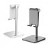 Telescopic Desk Mobile Phone Holder Stand for IPhone IPad Adjustable Metal Desktop Tablet Holder Silver Standard Edition