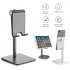 Telescopic Desk Mobile Phone Holder Stand for IPhone IPad Adjustable Metal Desktop Tablet Holder Gray Standard Edition