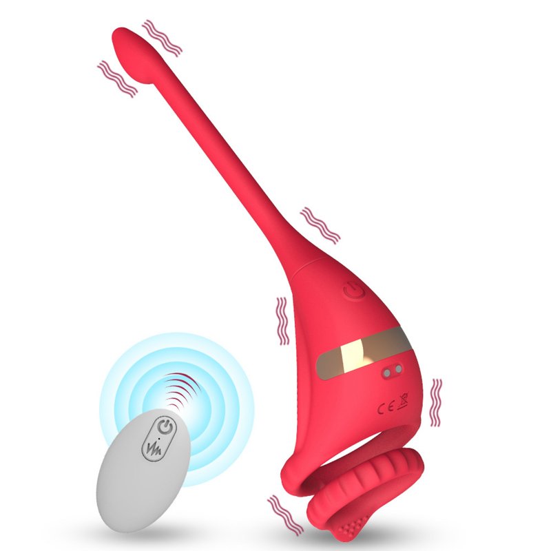 Telescopic Vibrating Butt Plug Anal Vibrator Wireless Cock Penis Ring