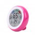 Temperature Humidity Meter Home Round Digital Hygrothermograph Pink