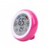 Temperature Humidity Meter Home Round Digital Hygrothermograph Pink