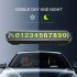 Temporary Car Parking Card Telephone Number Card Night Light Car Phone Number Card Hidden Number Plate white