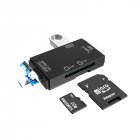 Tf Sd Card  Reader Memory Card Portable Usb2 0 Type C Adapter Multi function Card Reader black