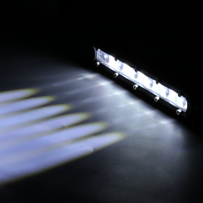 8" 60W LED Work Light Lightbar LED Headlights Spotlight Floodlights Fog Lamps black_8 inch