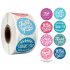 Thank You Stickers Roll 8 Designs Garland Pattern Lapel for Baking Gift Packaging Decor As shown 38mm  1 5 inches 