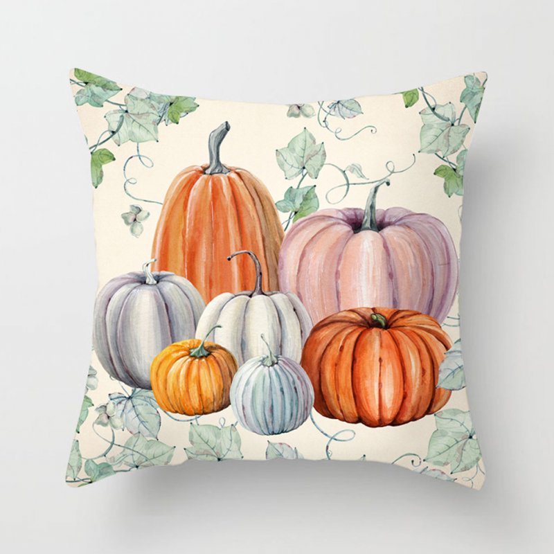 Thanksgiving Day Pumpkin Printed Throw Pillow Cover Pillowcases Decorative Sofa Cushion Cover DRD85-1_45*45cm