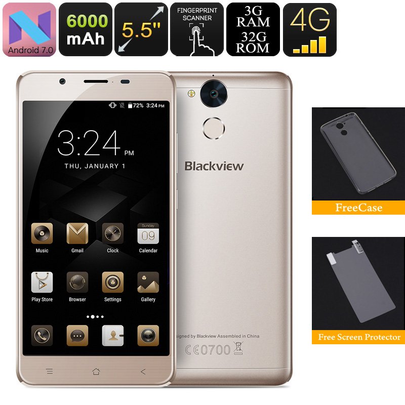 Blackview P2 Lite Android Phone (Gold)