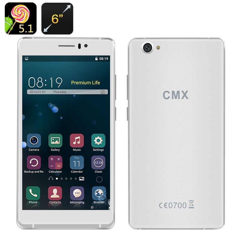 CMX Phablo 6 Inch Android Smartphone (White)