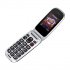 The ENJOY W72 Senior phone is a big button flip phone that comes with a large SOS button and all other regular cell phone features 