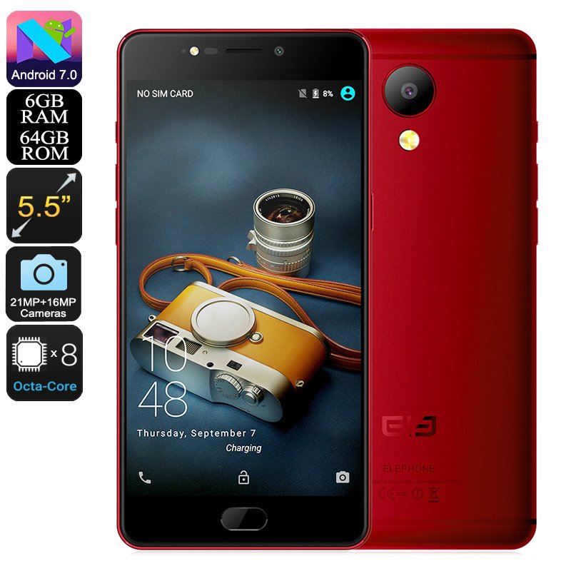 Elephone P8 Android Phone (Red)