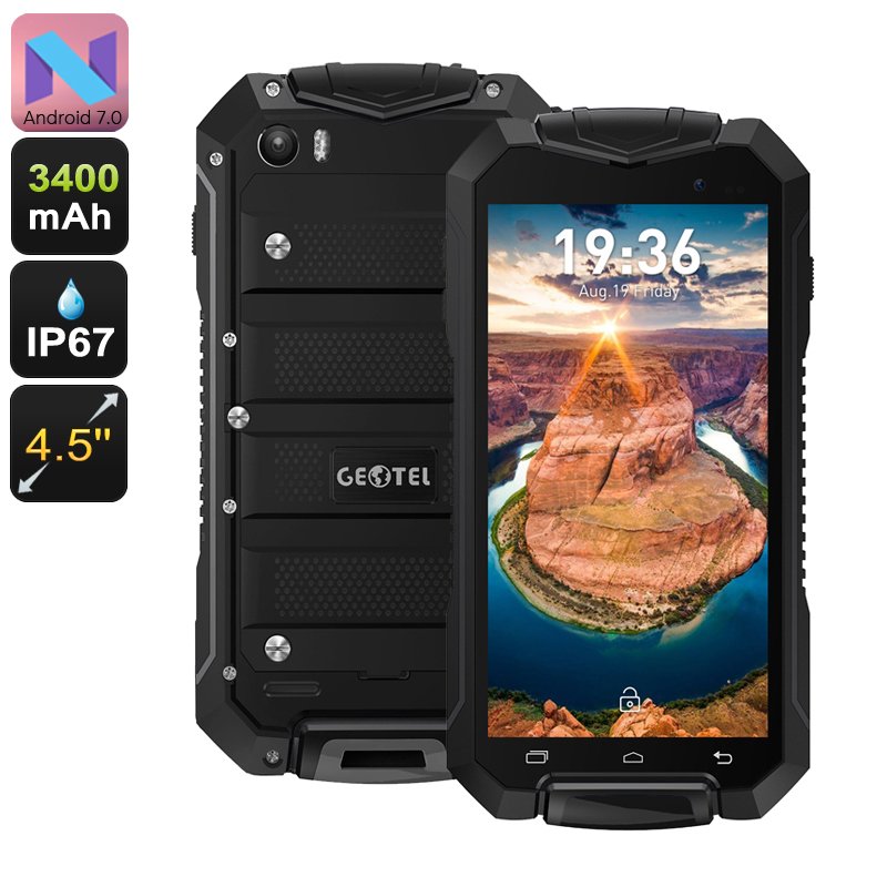 Geotel A1 Rugged Android 7 Smartphone (Black)