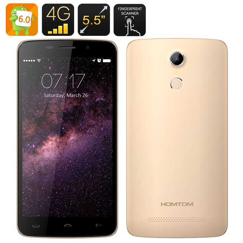 HOMTOM HT17 Android 6.0 Smartphone (Gold)