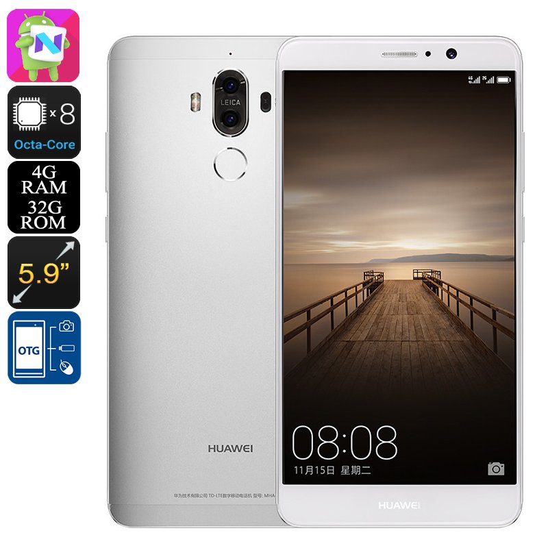 Huawei Mate 9 Smartphone (Silver)