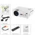 The LCD Projector is lightweight and portable  with a large crystal clear projection 200 lumen brightness and 130 inch projection size  