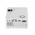 The LCD Projector is lightweight and portable  with a large crystal clear projection 200 lumen brightness and 130 inch projection size  