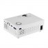 The LCD Projector is lightweight and portable  with a large crystal clear projection 200 lumen brightness and 130 inch projection size  