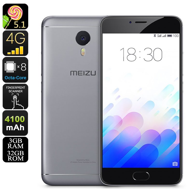 Meizu M3 Note 32GB Android Phone (Gray)