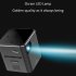The Orimag P6 Mini DLP Projector supports 1080p media files  It comes with a powerful 2000mAh battery and features built in speakers 
