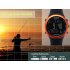 The Sunroad FR720 5ATM Fishing Watch is capable of tracking 6 of your favorite fishing locations at once  Comes with a thermometer  barometer  IP67 and more 