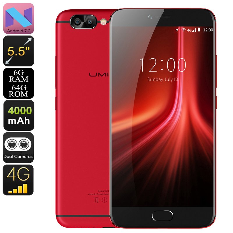 UMIDIGI Z1 Pro Android Smartphone (Red)