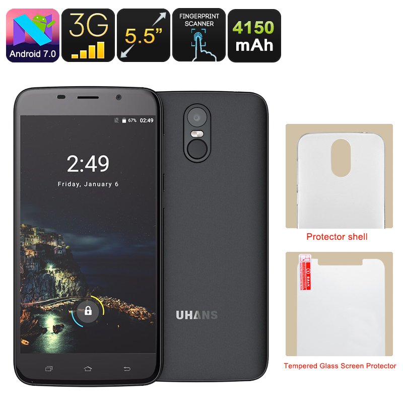 Uhans A6 Android Phone (Black)