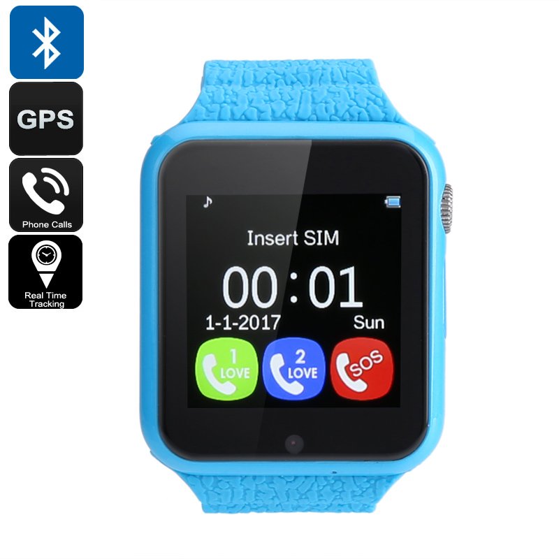 VK7 Kids GPS Smart Watch (Blue)