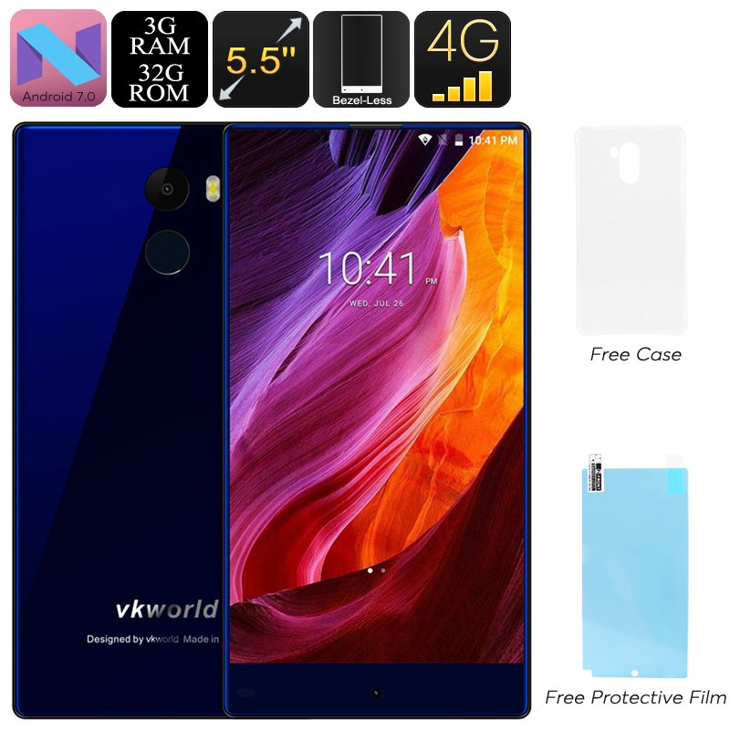 VKWorld Mix Plus Android Phone (Blue)