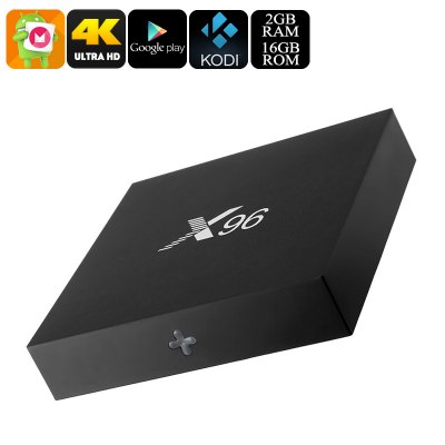X96 Android 6.0 TV Box  - クアッドコアCPU、4Kムービーサポート、Airplay、Miracast、Google Play、Kodi TV、16GBメモリ ...