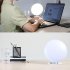 Therapy Lamp Round Sad Night Light UV Free Daylight 5 Levels Brightness Adjustable 4 Timers And Memory Function Light For Blue Mood EU Plug