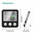 Thermometer High Precision Digital LCD Hygrometer Temperature Humidity Meter For Indoor Outdoor TS 9909 W