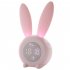 Thermometer Temperature Display Rechargeable Night Light Digital Snoozing Multifunctional Alarm Clock Rabbit Shaped Pink 1W