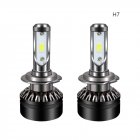 These LED car headlight bulbs come with an H7 fitting  Each light produces a whopping 5000 lumen of bright white light to light up the path ahead 