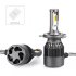 These LED headlight bulbs for your car light up the road in front of you for up to 200m  Fit for cars with an H4 light interface  IP67 waterproof design  