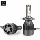 These LED headlight bulbs for your car light up the road in front of you for up to 200m  Fit for cars with an H4 light interface  IP67 waterproof design  