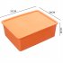 Thick Underwear  Storage Box Case Container Storage Basket For Home Panties Socks No grid orange no cover