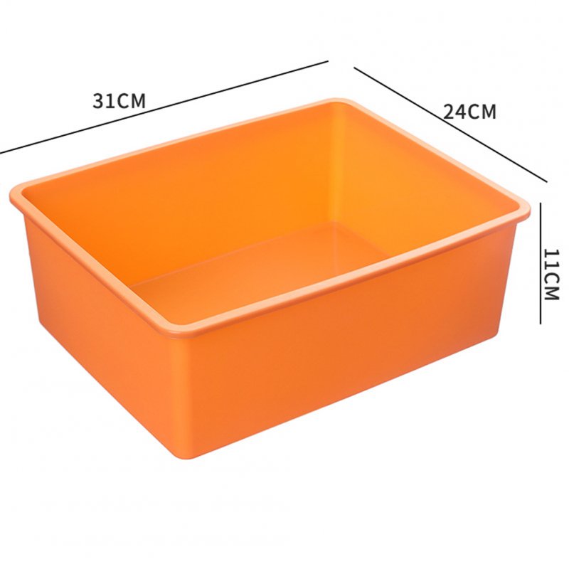 Thick Underwear  Storage Box Case Container Storage Basket For Home Panties Socks No grid orange-no cover