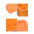 Thick Underwear  Storage Box Case Container Storage Basket For Home Panties Socks No grid orange no cover