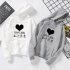 Thicken Casual Loose Printing Hooded Sweatshirts for Students Lovers Wear White M