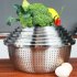 Thicken Colander Strainer Basin Cooker Utensil Mixing Bowl Kitchen Tool Rice Sieve Fruit Washing 304 stainless steel basin