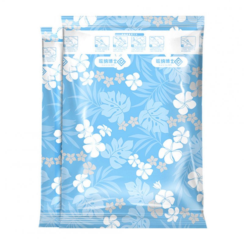 Thicken Compressed Vacuum Bag for Clothes Quilt Wardrobe Organize blue_60*40cm blue hand roll