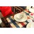 Thicken Red Blue Beige Large Grid Home Cotton Cover for Decor