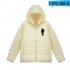 Thicken Short Padded Down Jackets Hoodie Cardigan Top Zippered Cardigan for Man and Woman Yellow A XXXXL