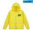 Thicken Short Padded Down Jackets Hoodie Cardigan Top Zippered Cardigan for Man and Woman Yellow C L