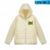 Thicken Short Padded Down Jackets Hoodie Cardigan Top Zippered Cardigan for Man and Woman White C XL